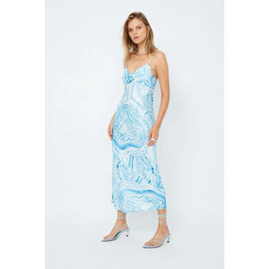 Suboo Agate Slip Dress in Blur Multi Blue‎ Size XS $250